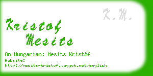 kristof mesits business card